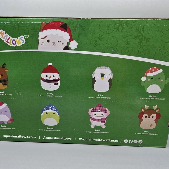 Squishmallow Winter Holiday 8 Pack 4 Inch Plush Ornament Set Collection - Picture 2 of 2